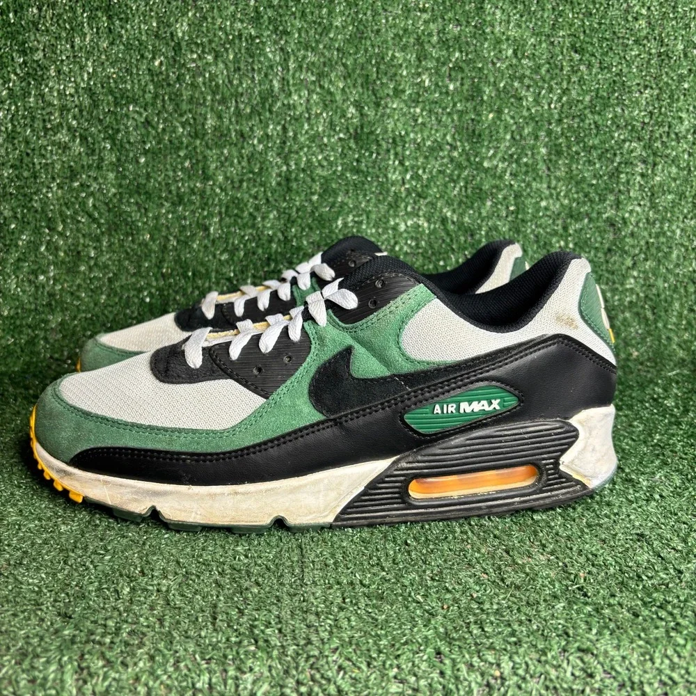Nike Air Max 90 Suede Mesh Athletic Retro Sneakers Gorge Green White Mens Sz 12